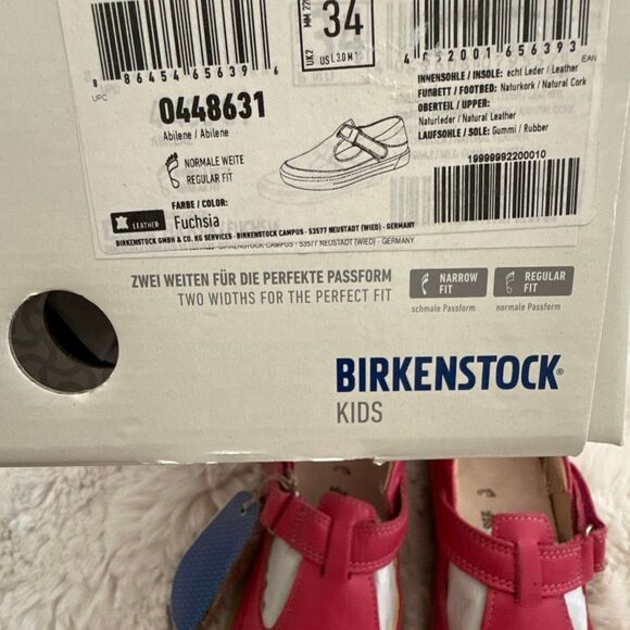 Birkenstock Abilene Kids Fuchsia Size 34 - Picture 2 of 7